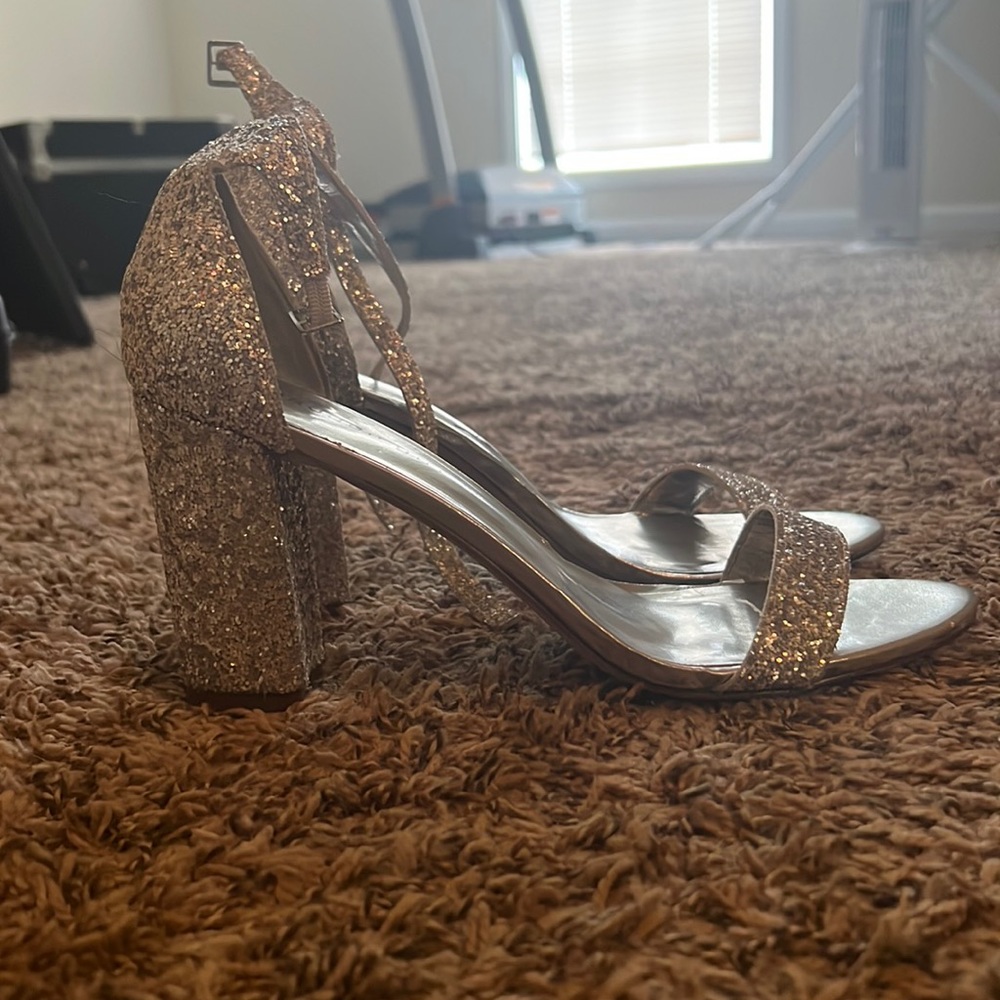 Silver Chunky Heels